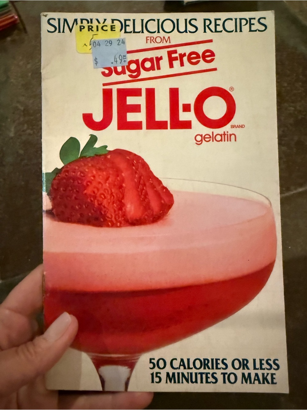 VTG Sugar Free JELL-O Gelatin Recipe Book - Pink & Red
